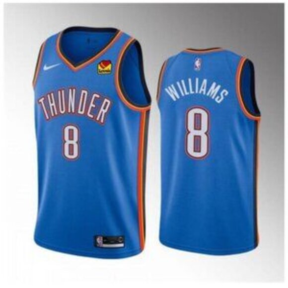 Mens Jalen Williams Blue Stitched Jersey